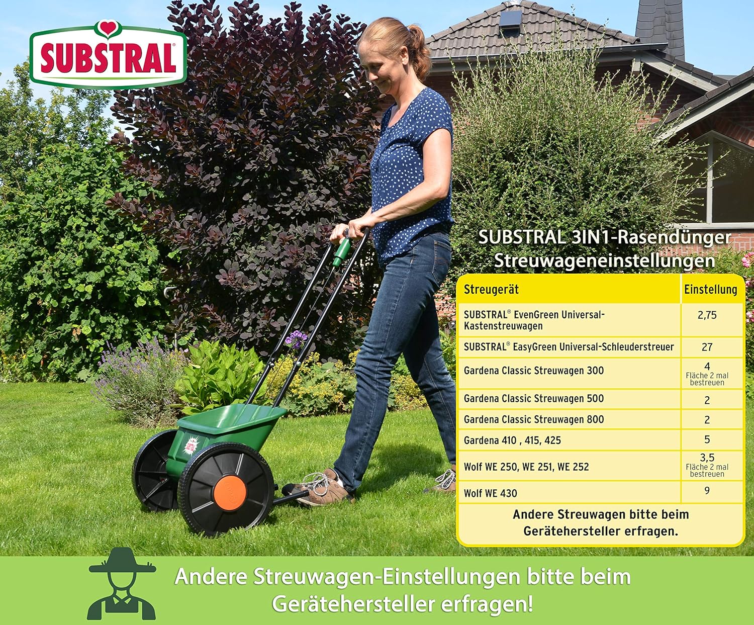 Substral 3 in 1 Komplett Rasendünger mit Unkrautvernichter und Moosvernichter, 3,6 kg für 100 m2 — Ansicht 5