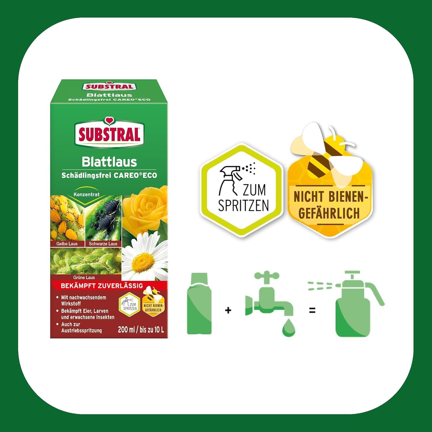 Substral Blattlaus Schädlingsfrei CAREO Eco 200ml gegen Blattlaus Spinnmilbe Weiße Fliege Gallmilbe und Schildlaus bekämpft auch Eier & Larven — Ansicht 2