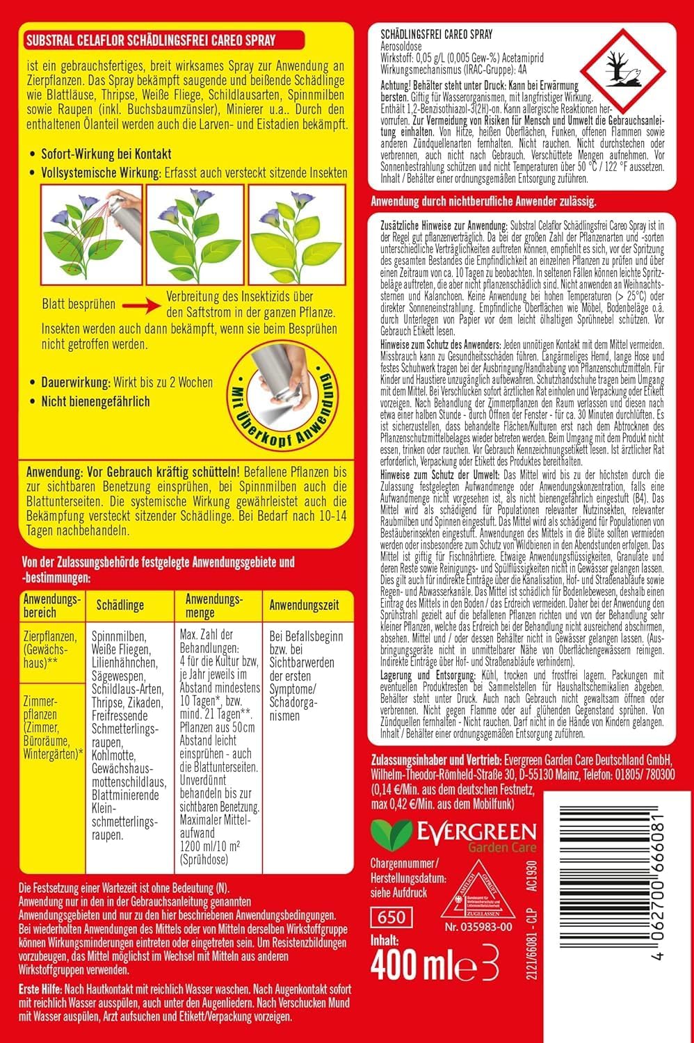 Substral Careo Spray 400ml gegen Pflanzenschädlinge — Ansicht 6