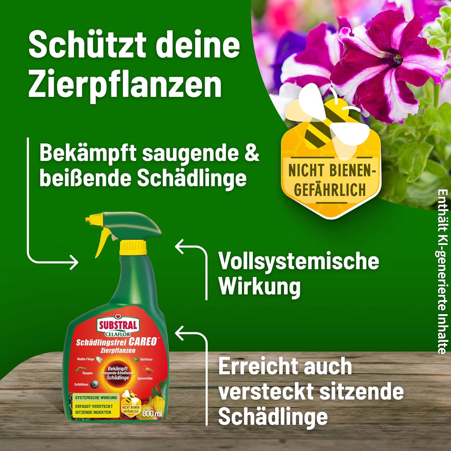 Substral Careo Zierpflanzen Spray 800ml gegen Blattläuse Spinnmilben — Ansicht 2