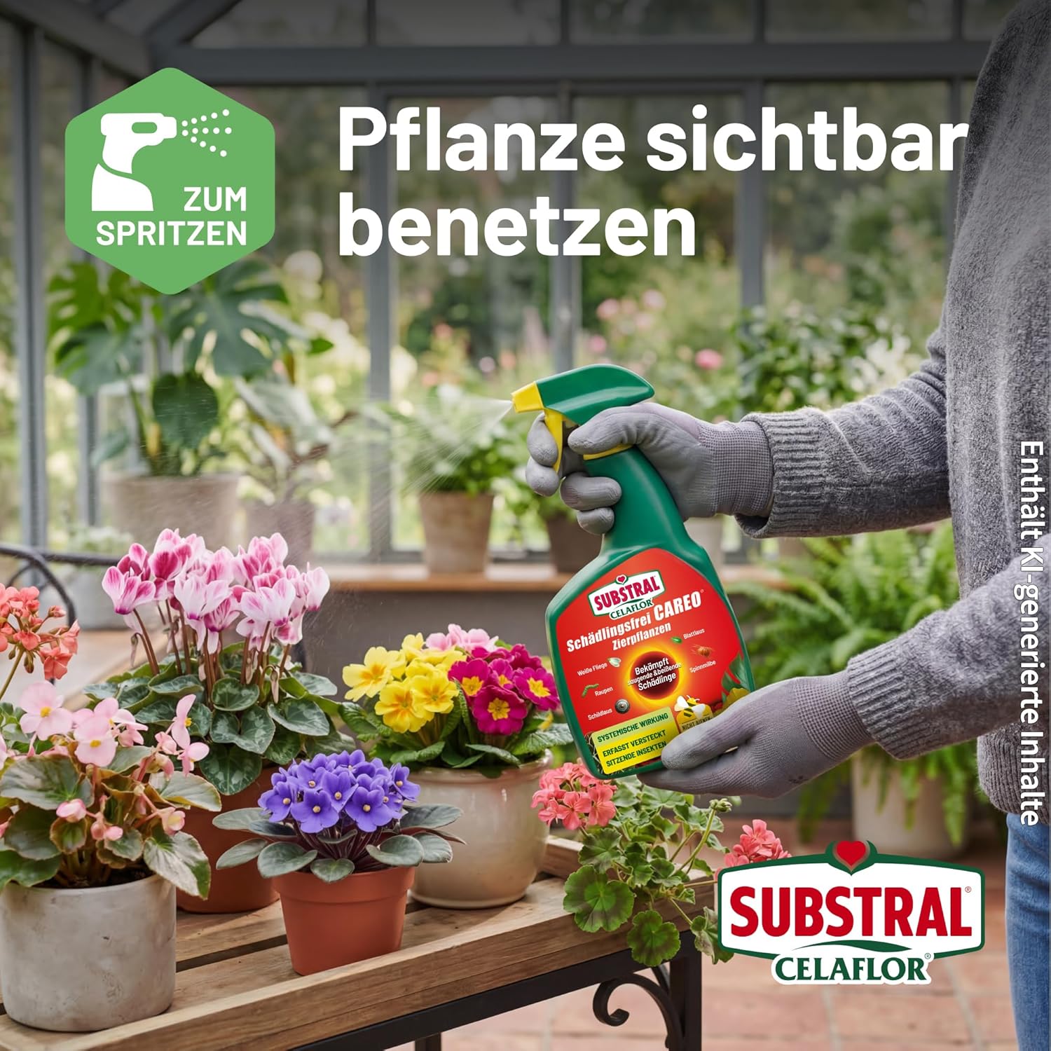 Substral Careo Zierpflanzen Spray 800ml gegen Blattläuse Spinnmilben — Ansicht 3
