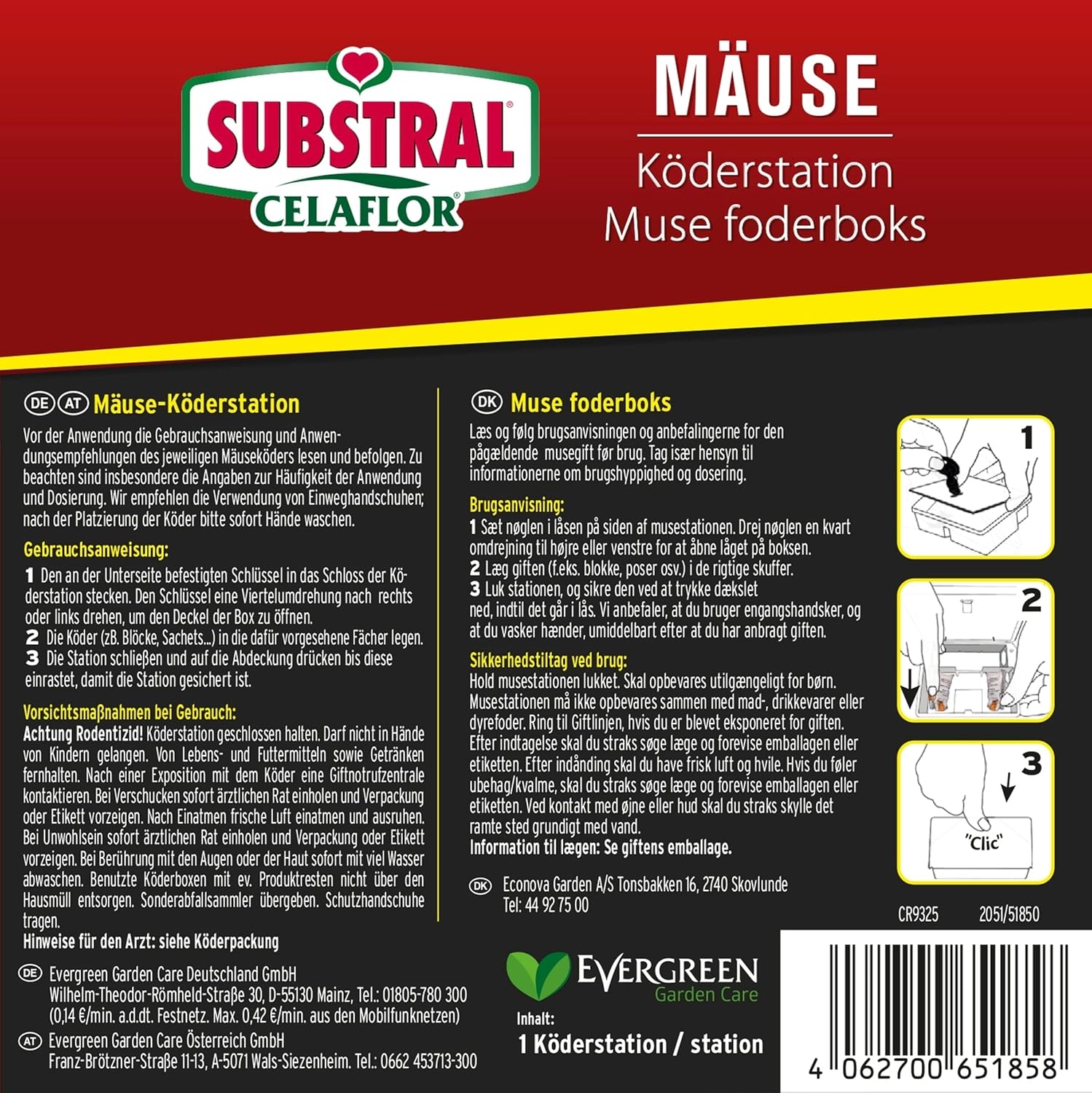 Substral Celaflor Abschließbare Mäuse-Köderstation, 1 Stück – Sichere Ausbringung und Schutz vor Mäusen (Packung mit 2) — Ansicht 2