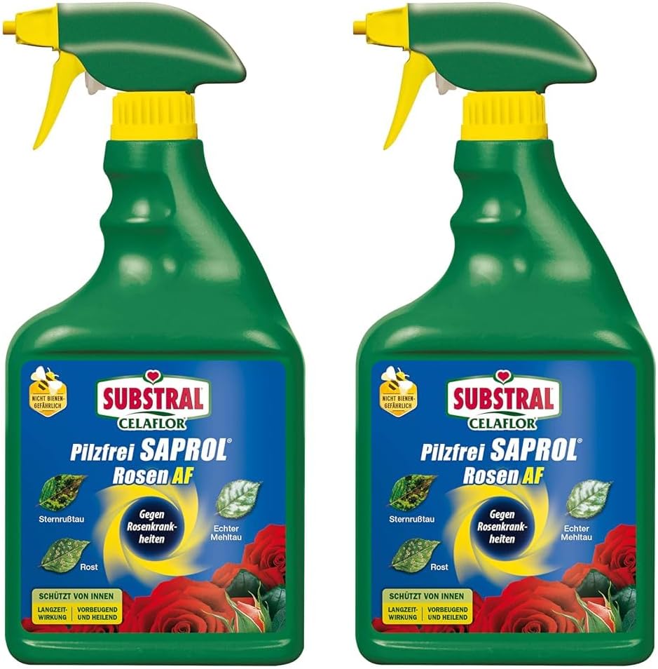 Substral Celaflor Pilzfrei Saprol Rosen AF, anwendungsfertiges Spray gegen Pilzkrankeiten an Rosen, 750 ml (Packung mit 2)