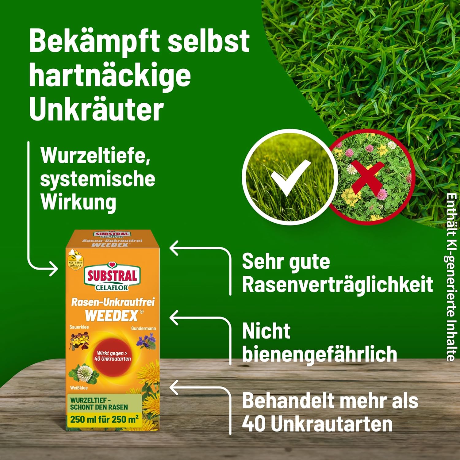 Substral Celaflor Rasen - Unkrautfrei Weedex 250ml Konzentrat — Ansicht 2