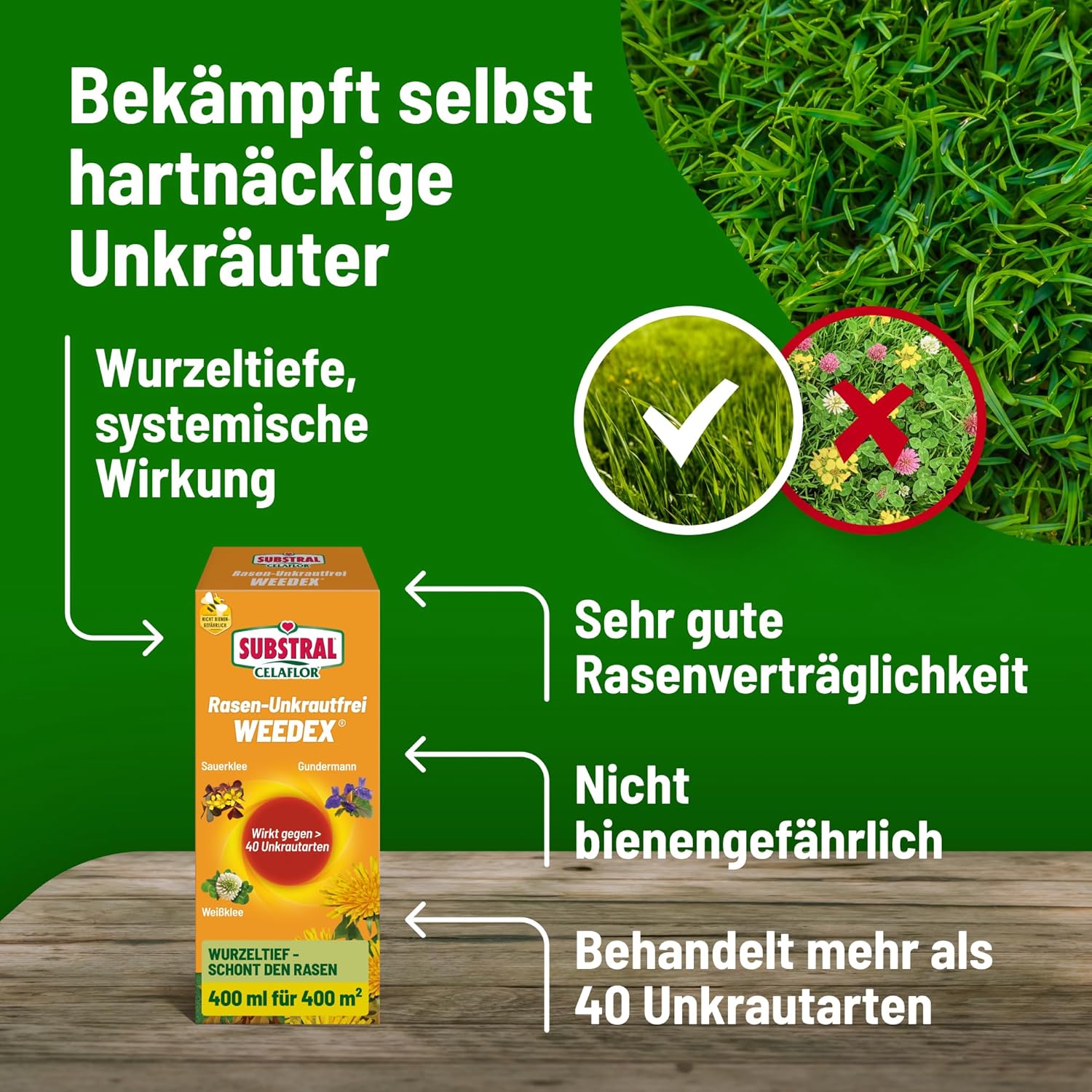 Substral Celaflor Rasen - Unkrautfrei Weedex 400ml Konzentrat — Ansicht 2
