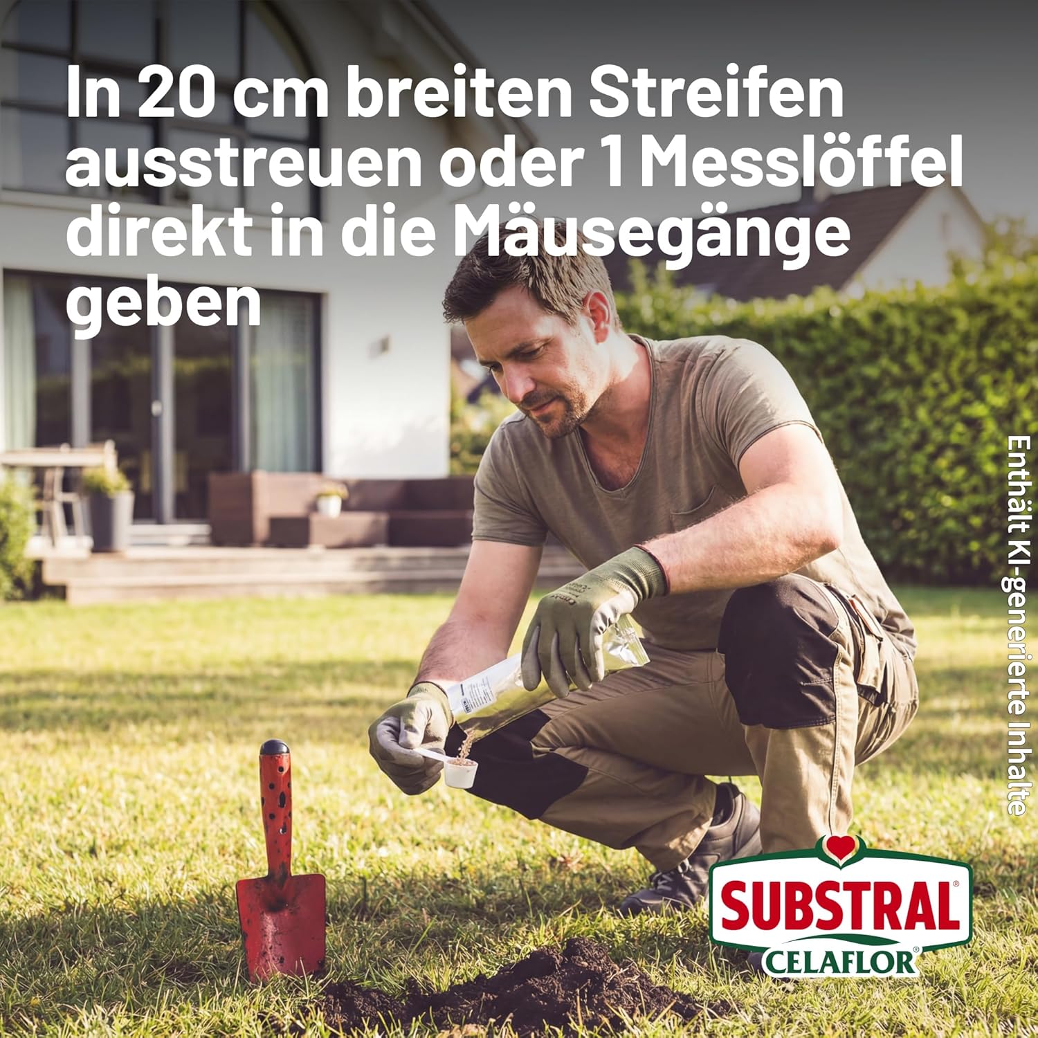 Substral Celaflor Wühlmaus & Maulwurf Ex Stop, vertreibt Wühlmäuse und Maulwürfe mit Sofortwirkung, ohne Gift, 150g, grün (Packung mit 2) — Ansicht 6