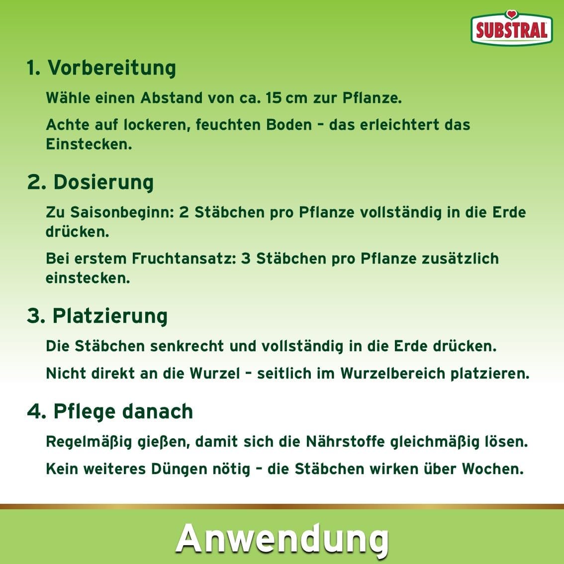 Substral Dünger-Stäbchen für Tomaten, Chili, Peperoni, Gurken, Zucchini und Paprika, etc., mit Langzeitwirkung, 10 St. (Packung mit 2) — Ansicht 6