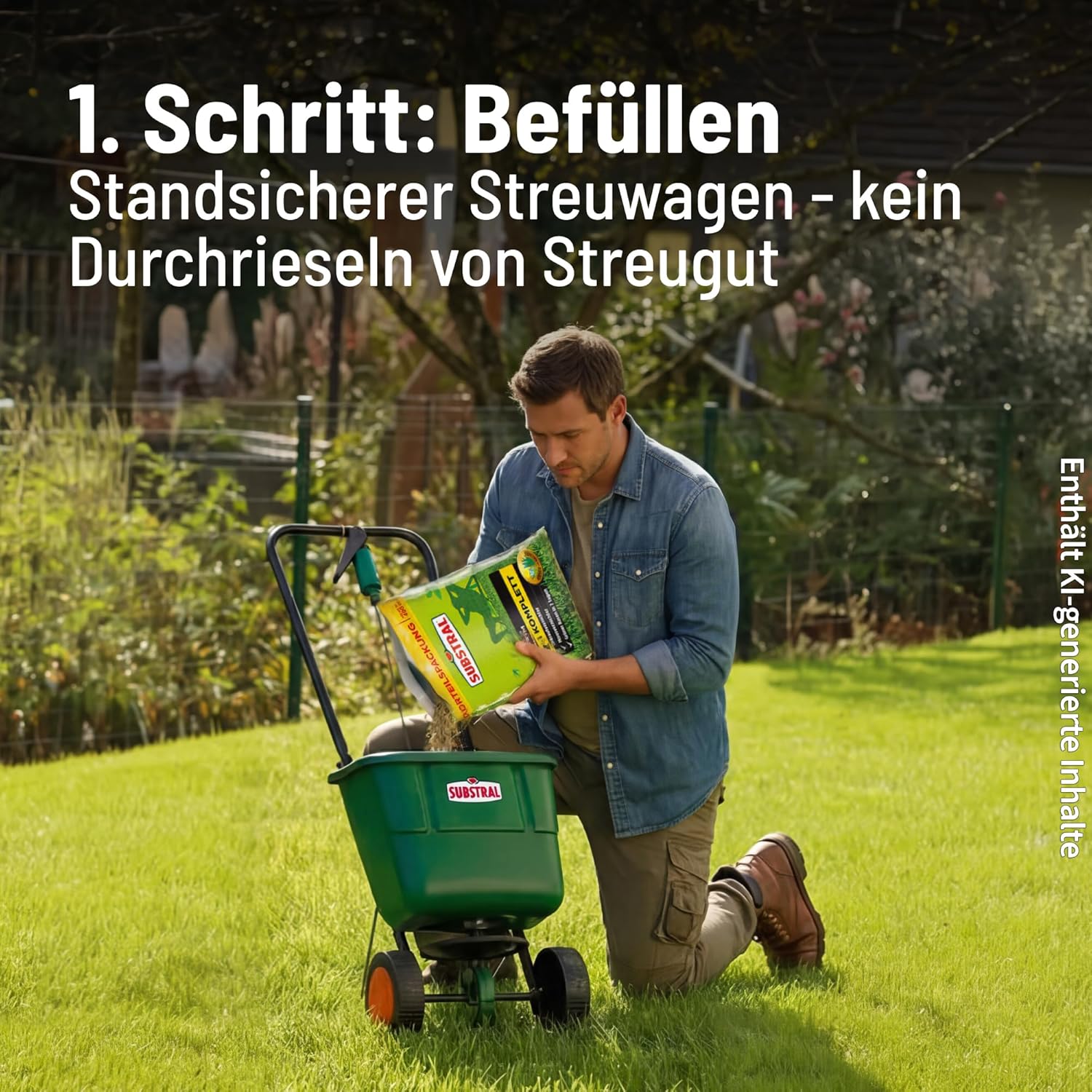 Substral EasyGreen Schleuderstreuer 12L Streuwagen mit 2 m Streubreite — Ansicht 3