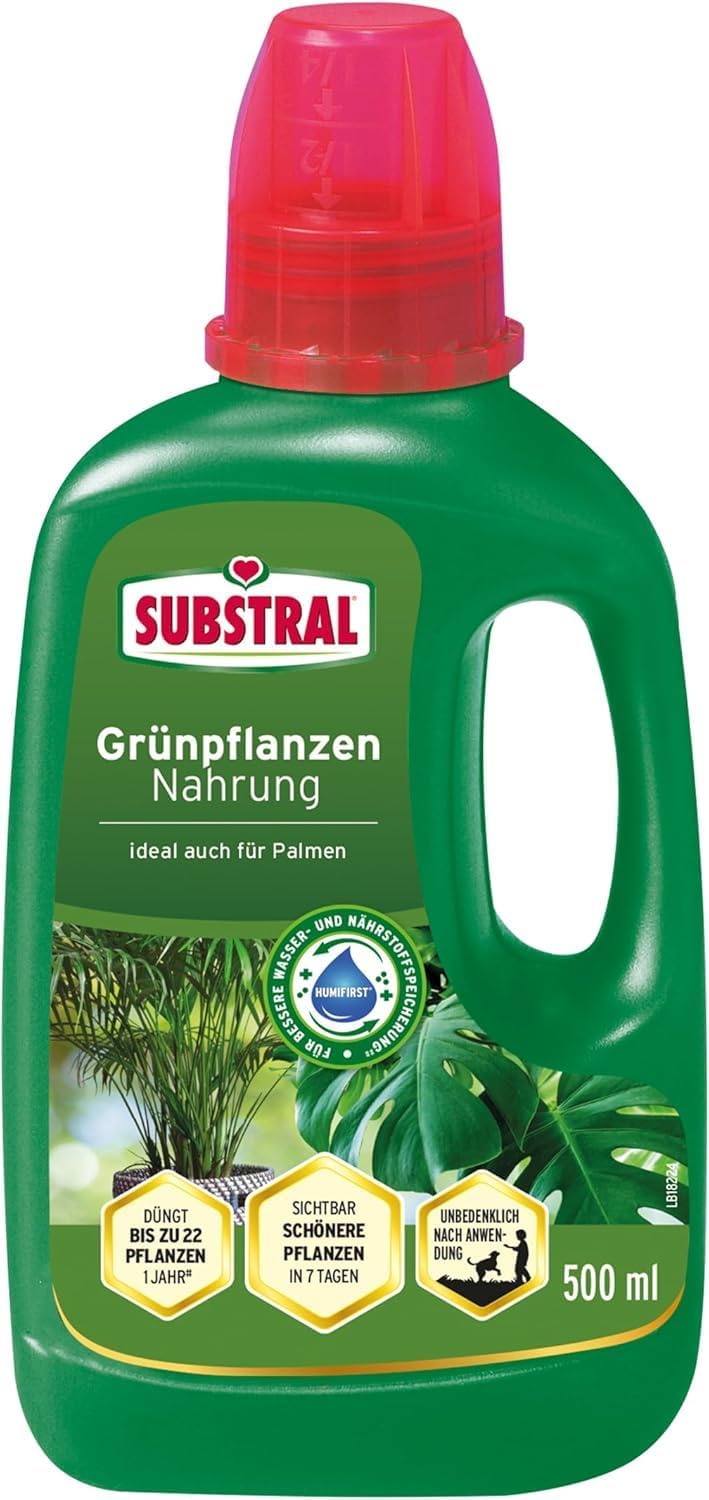 Substral Flüssigdünger für Grünpflanzen & Palmen 500ml Mindert Nährstoffmangel Fördert Wachstum & Blattgrün