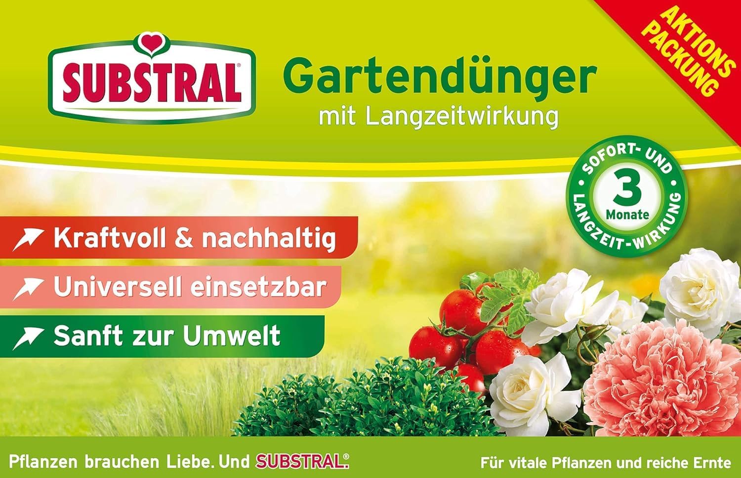 Substral Gartendünger mit Langzeitwirkung 2,5kg für Obst Gemüse Blumen Sträucher Koniferen und Hecken — Ansicht 3