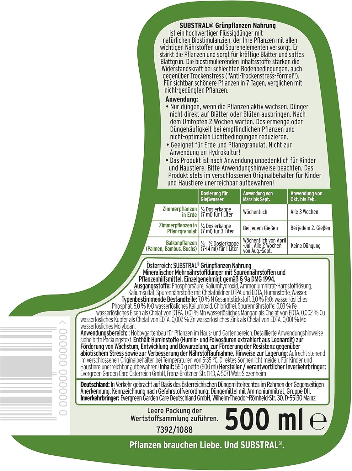 Substral Grünpflanzen Nahrung - 500 ml — Ansicht 2