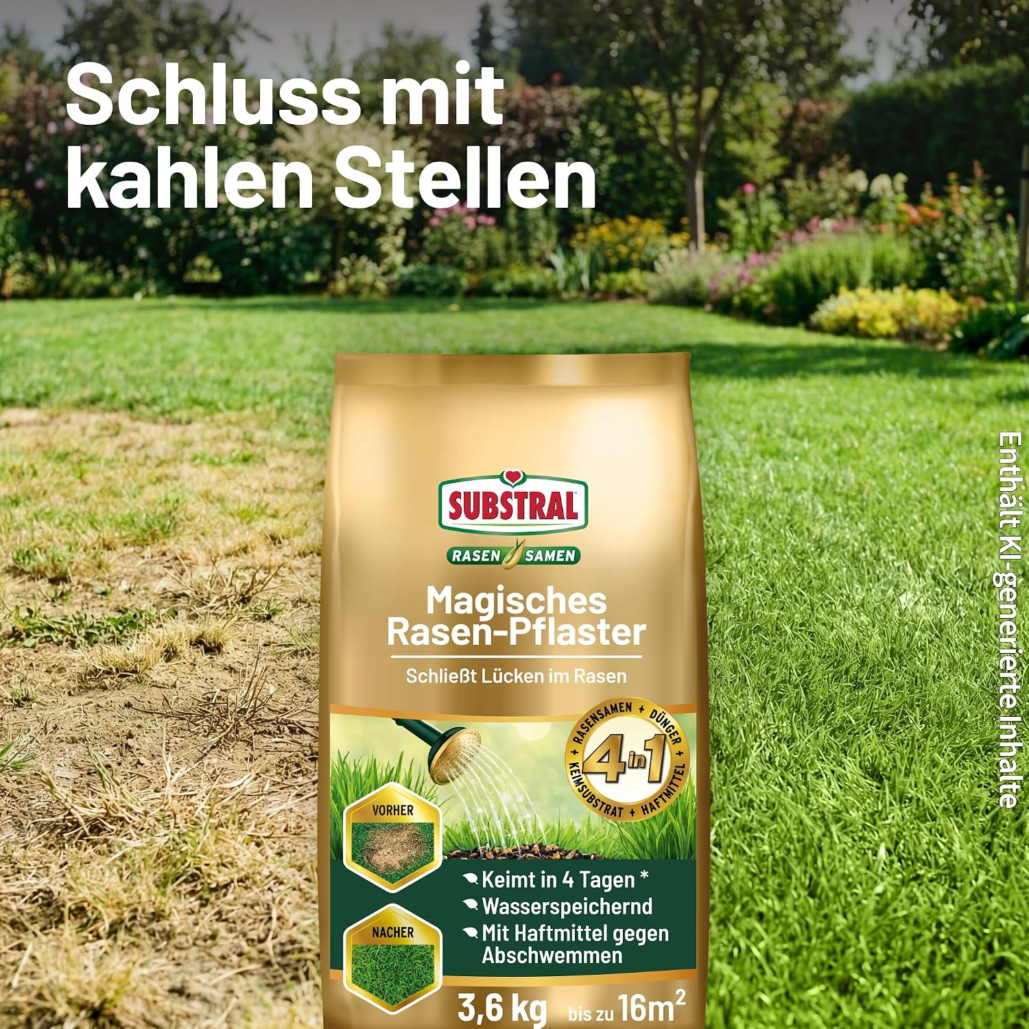 Substral Magisches Rasenpflaster 3,6kg Nachsaat zur Rasenreparatur — Ansicht 4