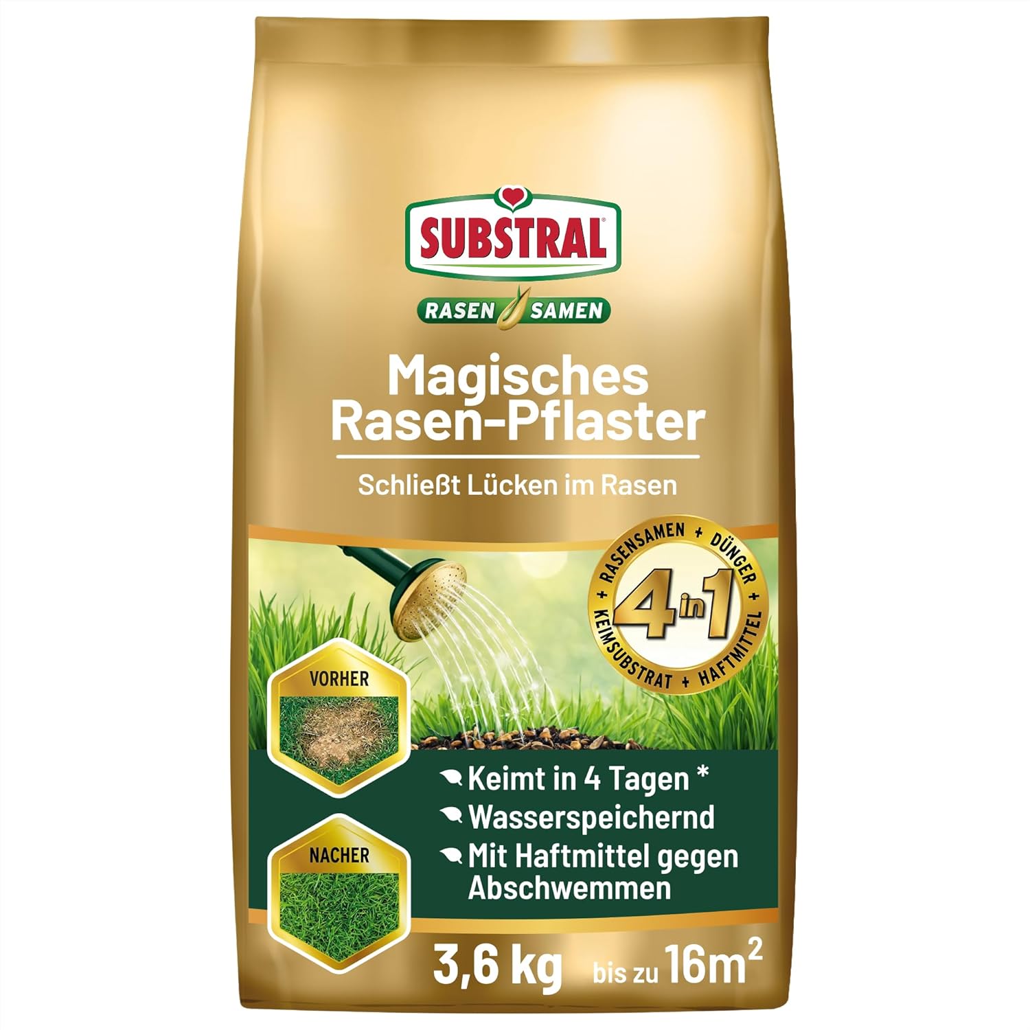Substral Magisches Rasenpflaster 3,6kg Nachsaat zur Rasenreparatur