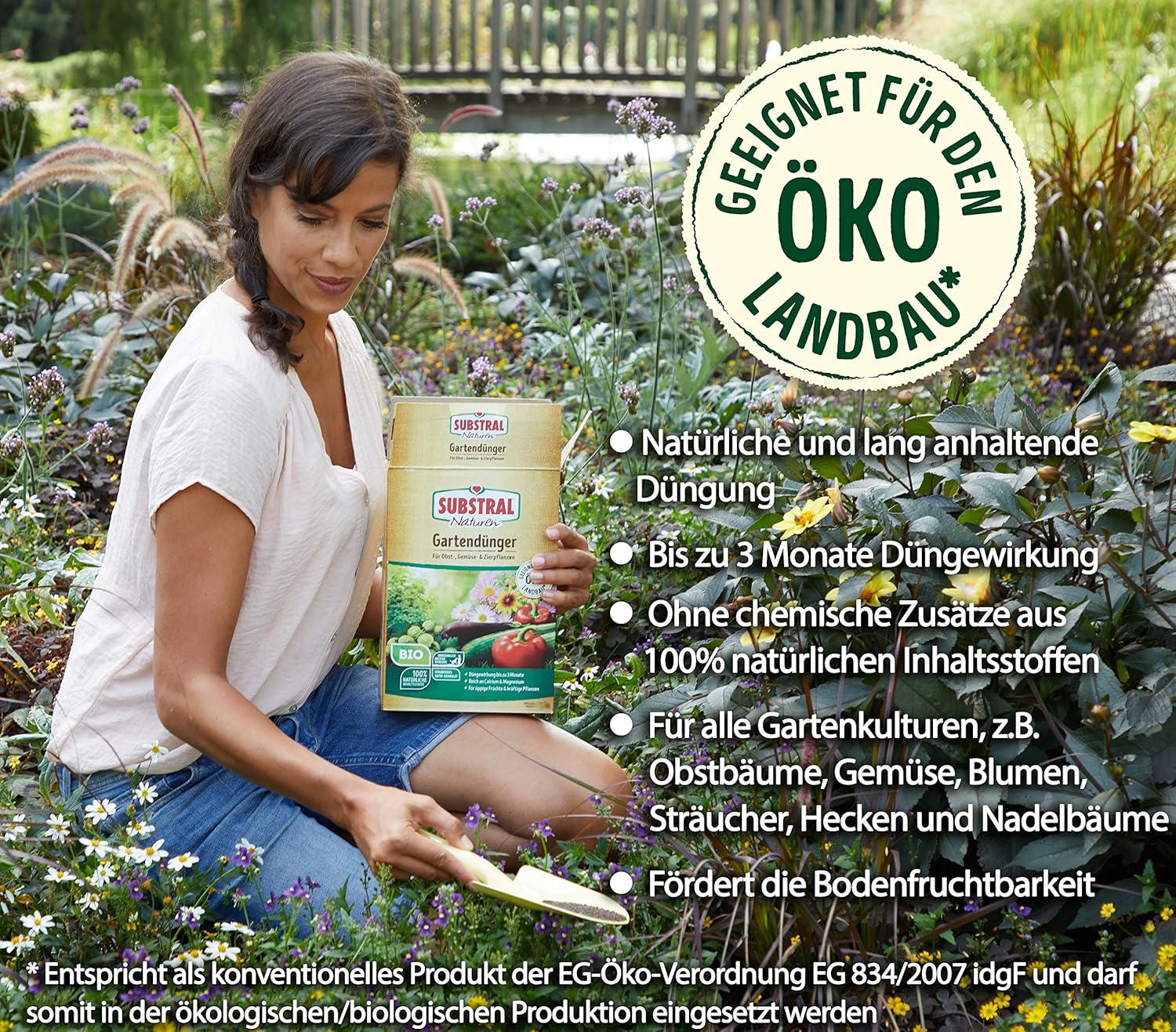 Substral Naturen Bio Gartendünger, natürlicher Universaldünger für Obst- Gemüse- und Zierpflanzen, plus Magnesium, 4 kg — Ansicht 4