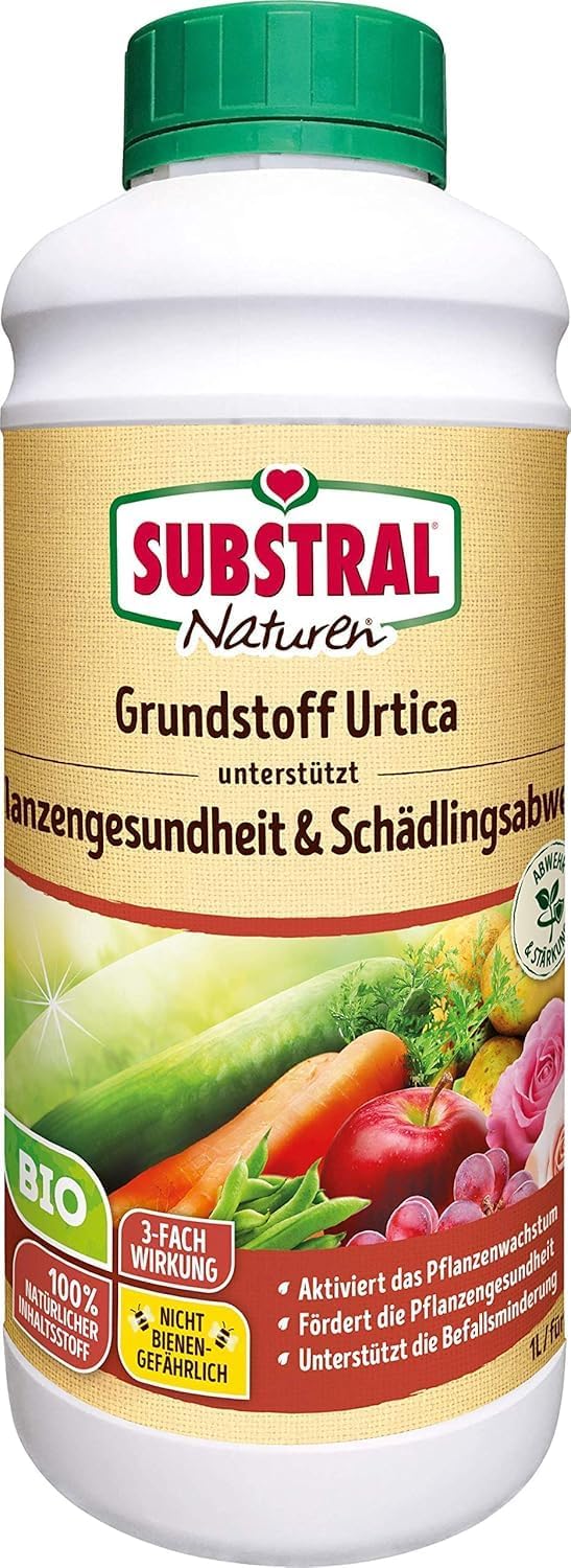 Substral Naturen Bio Grundstoff Urtica 1L Konzentrat unterstützt Pflanzengesundheit Schädlingsabwehr + Befallminderung