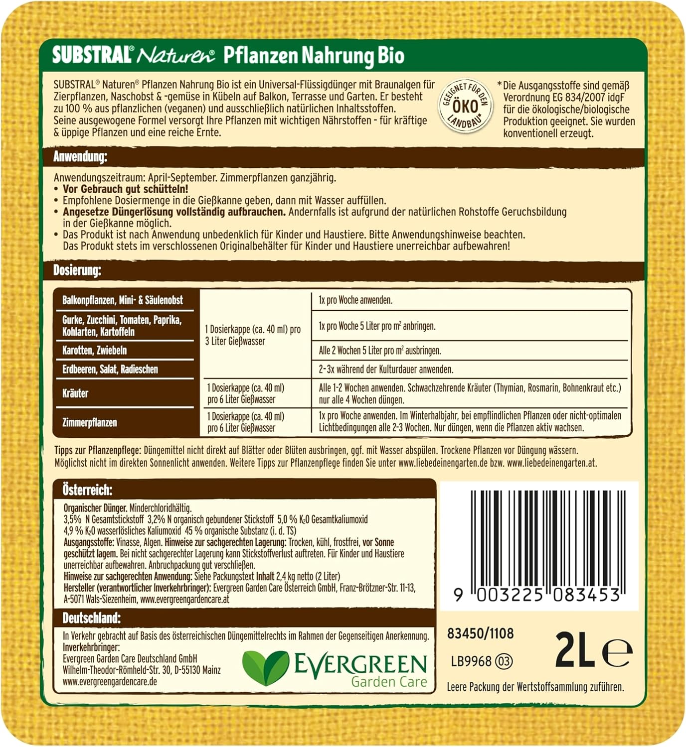 Substral Naturen Bio Pflanzen-Nahrung, pflanzlicher, veganer Flüssigdünger für Zierpflanzen, Obst & Gemüse, 2 L (Packung mit 2) — Ansicht 2
