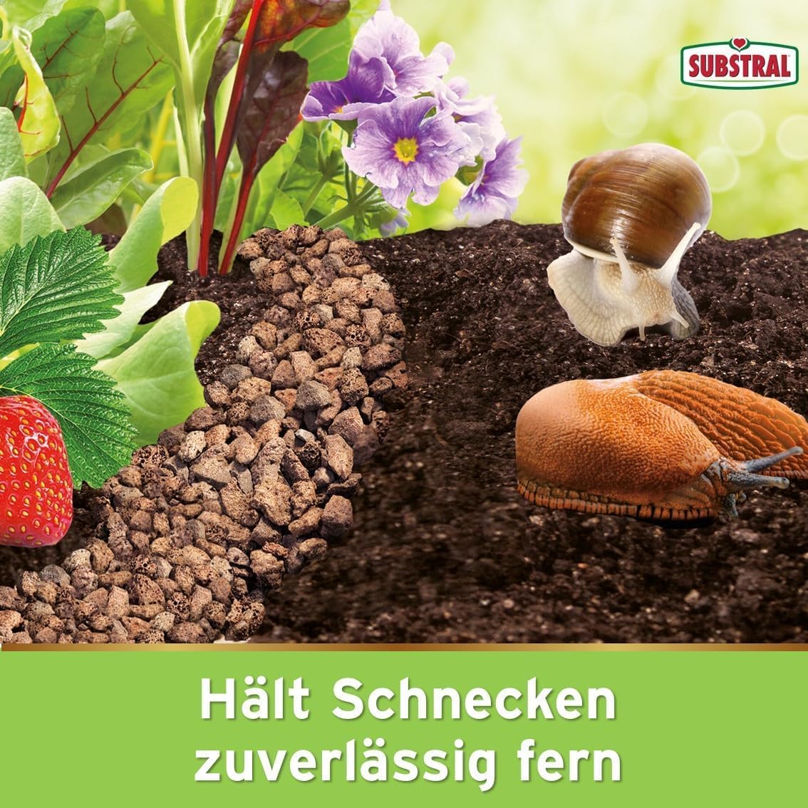 Substral Naturen Bio Schnecken-Sperre, 2,3 kg - Regenbeständige Barriere aus Lavagranulat zur Abwehr von Schnecken — Ansicht 5