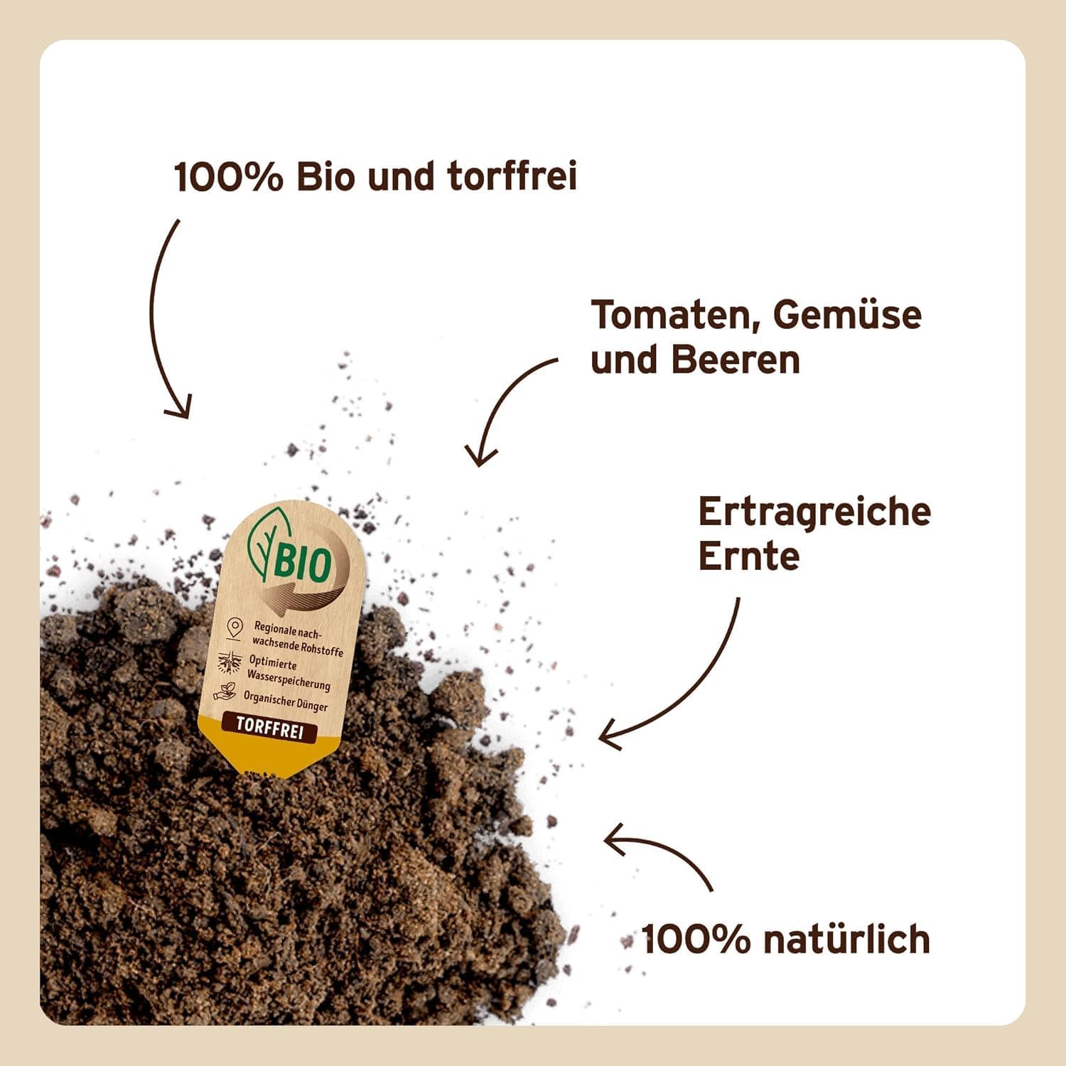 Substral Naturen Bio Tomate & Gemüse Erde Bio & torffrei 20l, 12 Wochen vorgedüngt — Ansicht 2