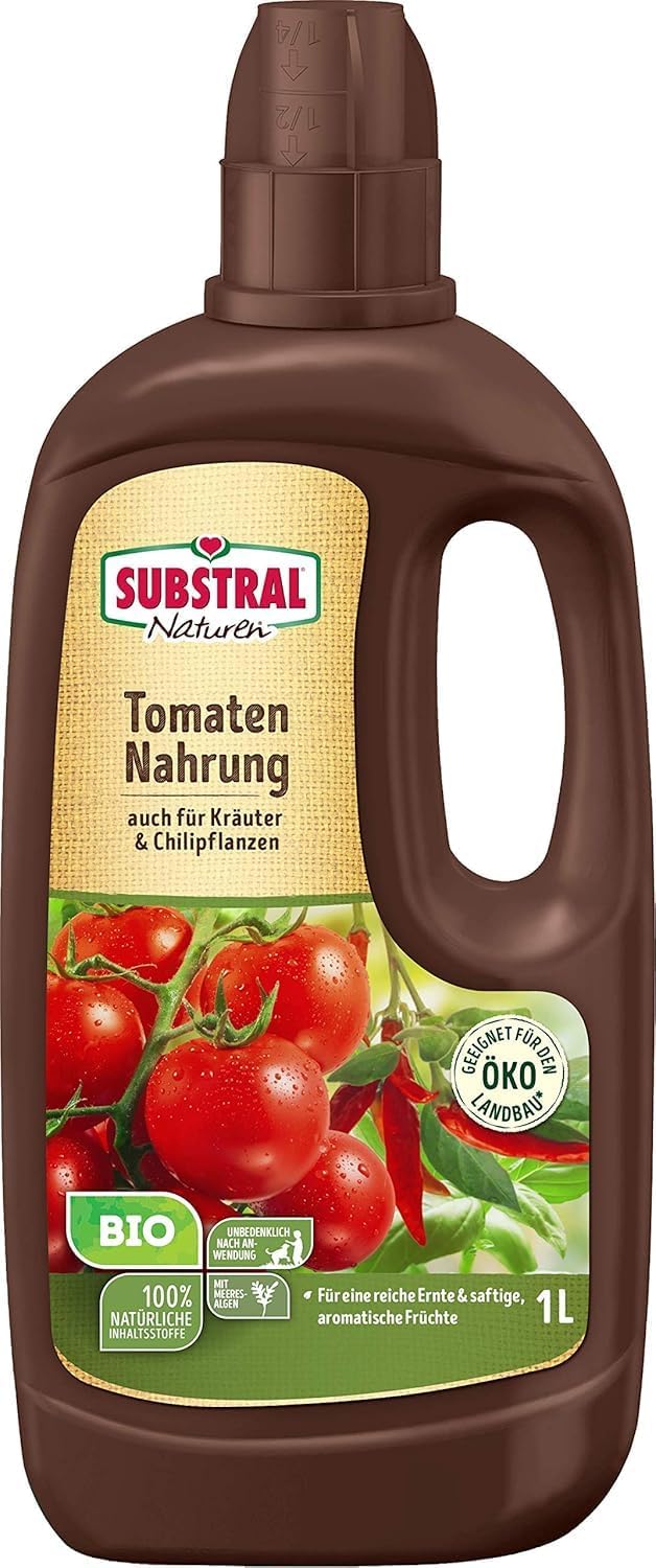 Substral Naturen Bio Tomaten und Kräuter Nahrung 1L Flüssigdünger für Tomaten Paprika Kräuter & Chili - Pflanzen