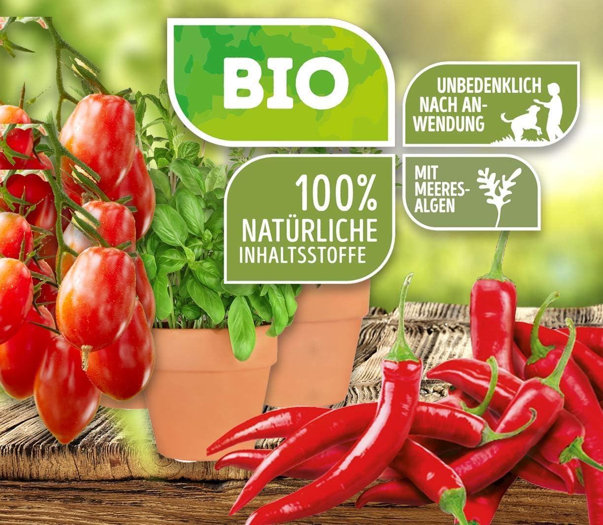 Substral Naturen Bio Tomaten und Kräuter Nahrung 1L Flüssigdünger für Tomaten Paprika Kräuter & Chili - Pflanzen — Ansicht 4