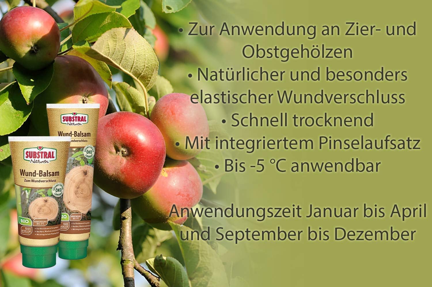 Substral Naturen Bio Wundbalsam 350g Wundverschlussmittel das elastische Baumpflaster nach dem Baumschnitt — Ansicht 4