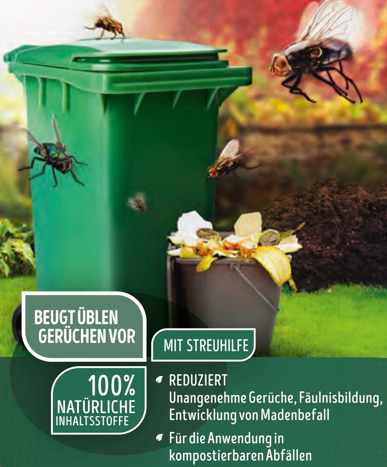 Substral Naturen Biotonnenpulvere, 600g Streudose gegen Madenbefall und unangenehme Gerüche in der Biotonne — Ansicht 3
