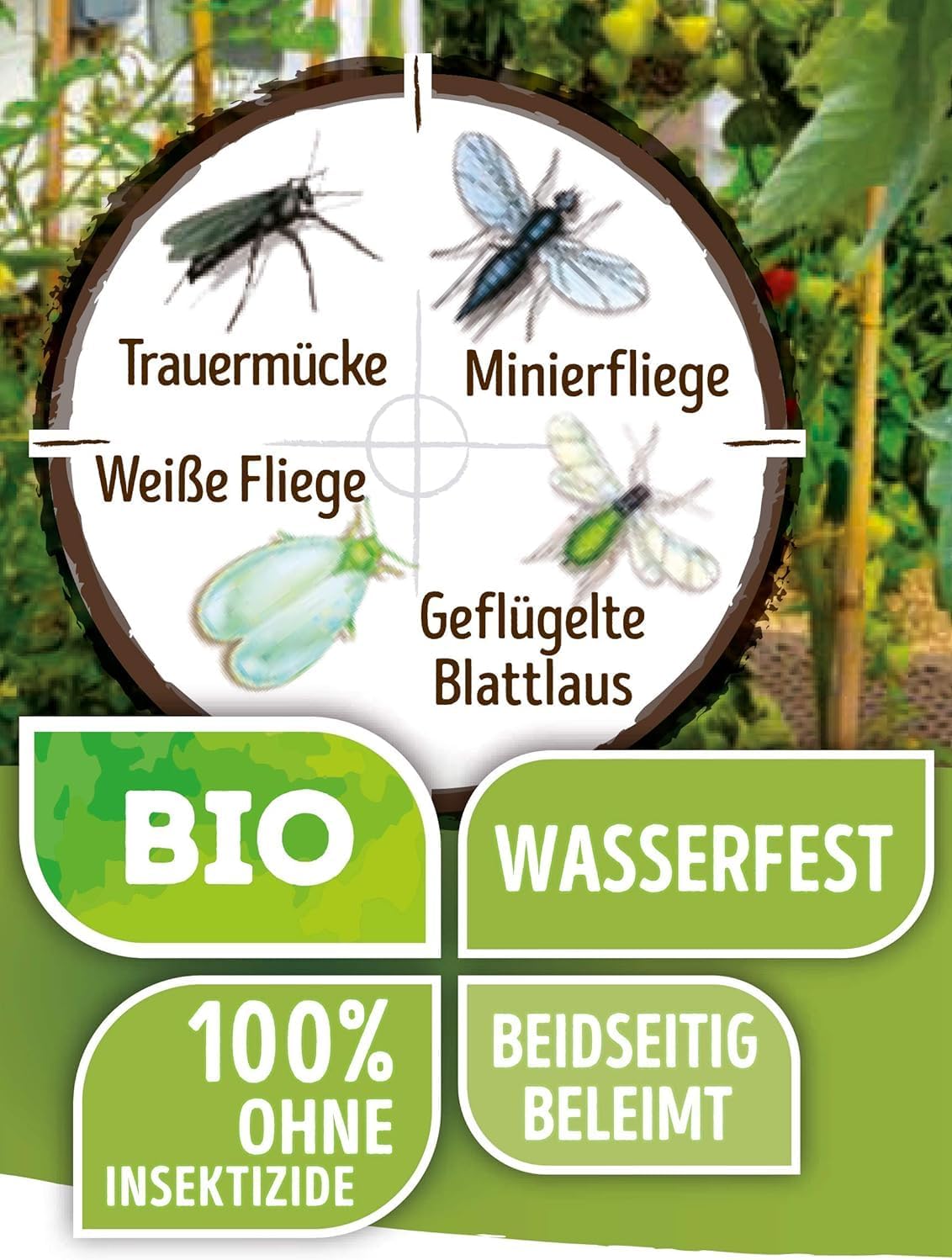 Substral Naturen Gelbtafeln gegen Weiße Fliege Minierfliege geflügelte Blattlaus etc. in Wintergarten u. Gewächshaus 7 St. — Ansicht 3