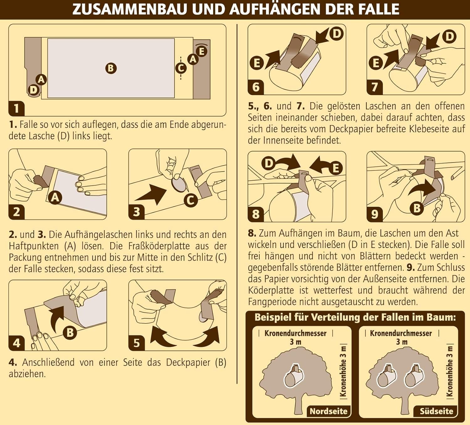 Substral Naturen Kirschfruchtfliegen - Falle insektizidfrei Leimfalle inkl. Lockstoff 3 Fallen — Ansicht 2