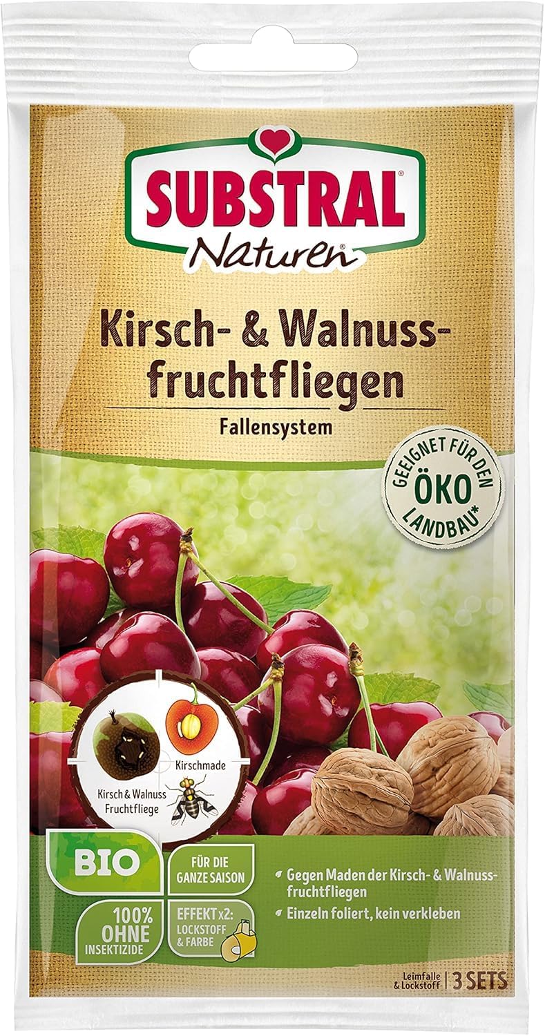 Substral Naturen Kirschfruchtfliegen - Falle insektizidfrei Leimfalle inkl. Lockstoff 3 Fallen