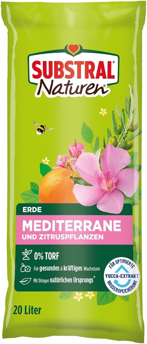 Substral Naturen Mediterrane & Zitruspflanzen Erde 20L torffrei mit Dünger