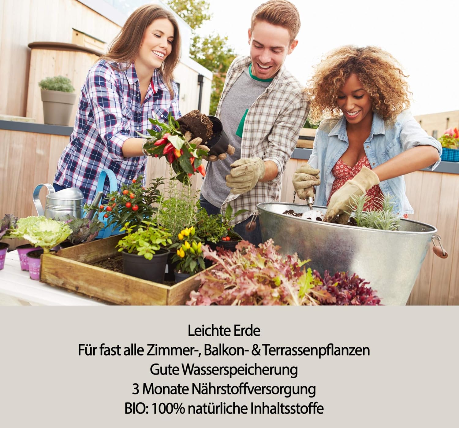 Substral Naturen Meine Erde Federleicht, Bio, für 3 Monate vorgedüngt, für Obst, Gemüse, Grün-, Blühpflanzen, 10L — Ansicht 3