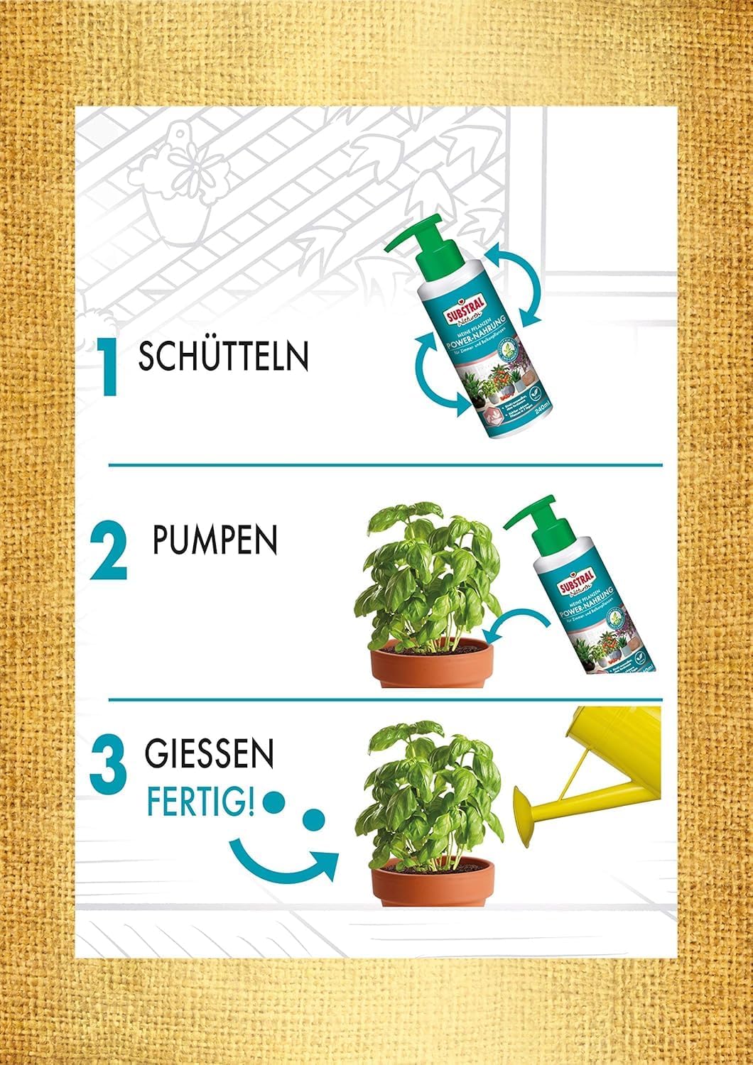 Substral Naturen Meine Pflanzen Power Nahrung 240ml veganer Bio Universal Flüssigdünger pumpen gießen fertig — Ansicht 6