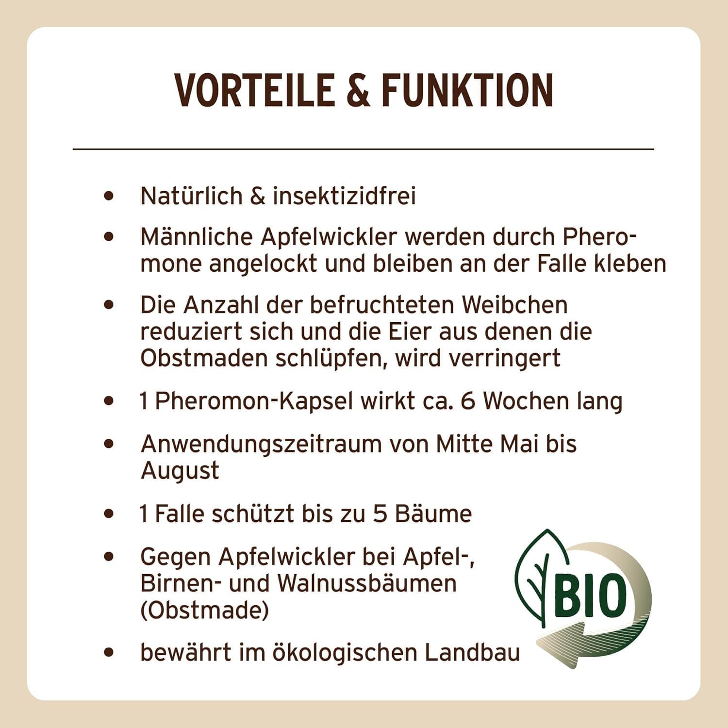 Substral Naturen Obstmaden - Falle gegen Apfelwickler an Äpfeln Birnen und Walnüssen (Obstmade) 1 Set — Ansicht 4