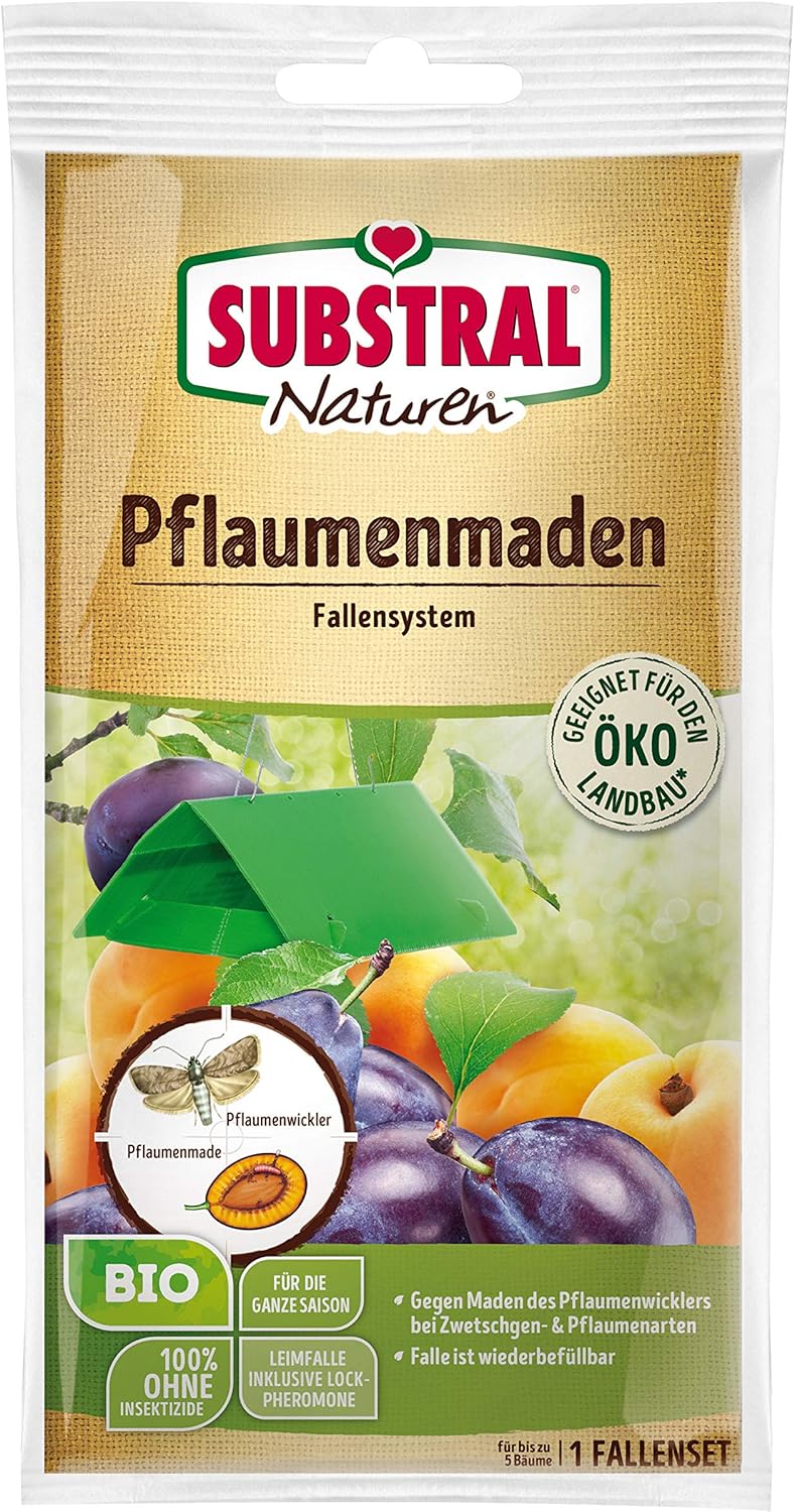 Substral Naturen Pflaumenmaden - Falle zum Abfangen der Pflaumenwicklermännchen Klebefalle mit Lockstoff 1 Set — Ansicht 4