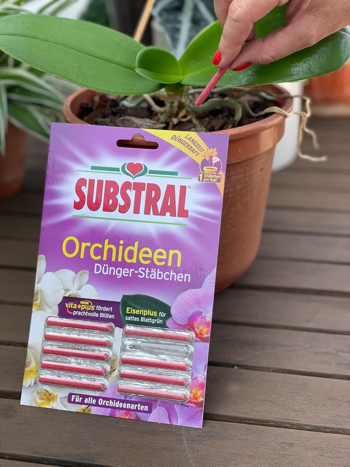 Substral Orchideen - Düngestäbchen 10 St. mit Eisen - Plus und 2 Monate Langzeitwirkung — Ansicht 2