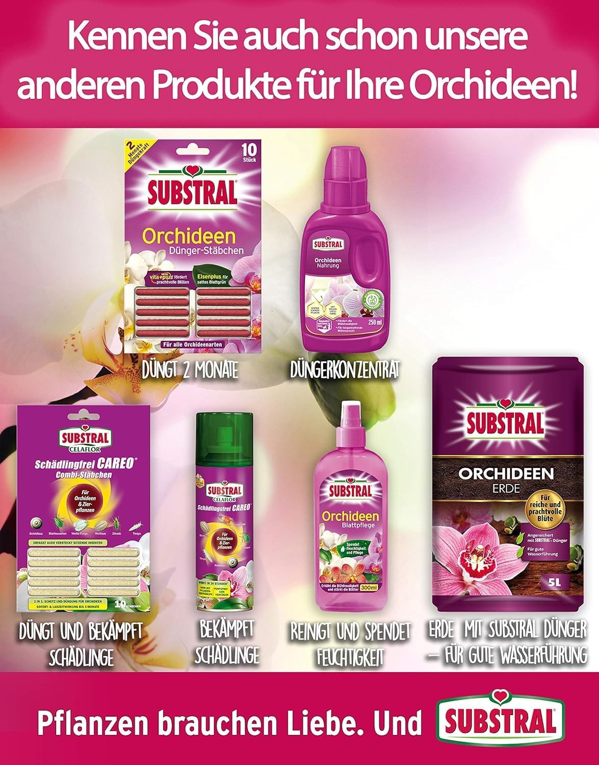 Substral Orchideen - Düngestäbchen 10 St. mit Eisen - Plus und 2 Monate Langzeitwirkung — Ansicht 4