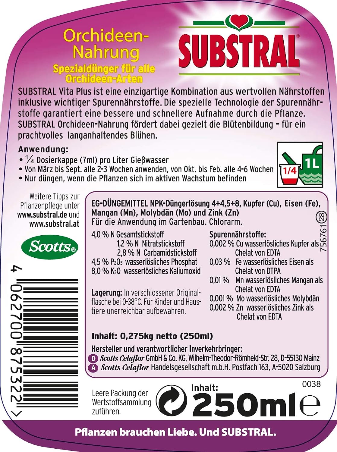 Substral Orchideen Nahrung - 250 ml — Ansicht 2