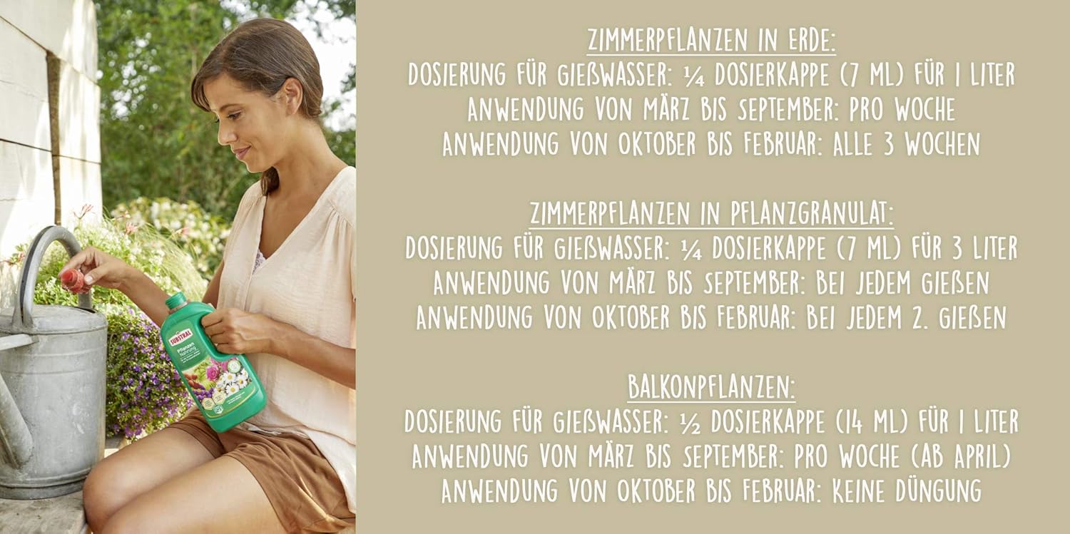 Substral Pflanzennahrung Nahrung, 1,3 L, Flüssigdünger für alle Grünpflanzen im Zimmer auf Balkon, Terrasse und Beet — Ansicht 4