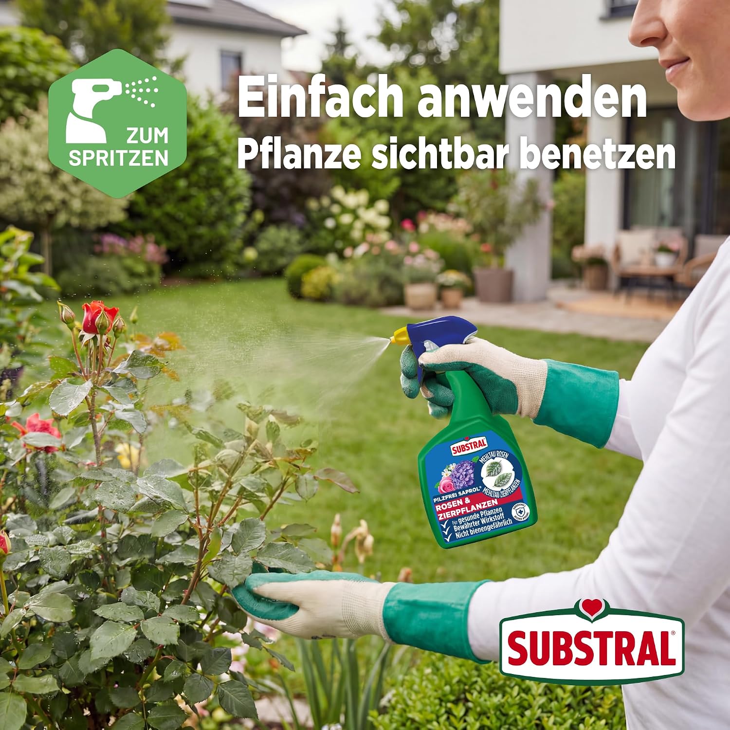 Substral Pilzfrei Saprol Rosen Spray 800 ml gegen Mehltau Fungizid — Ansicht 3