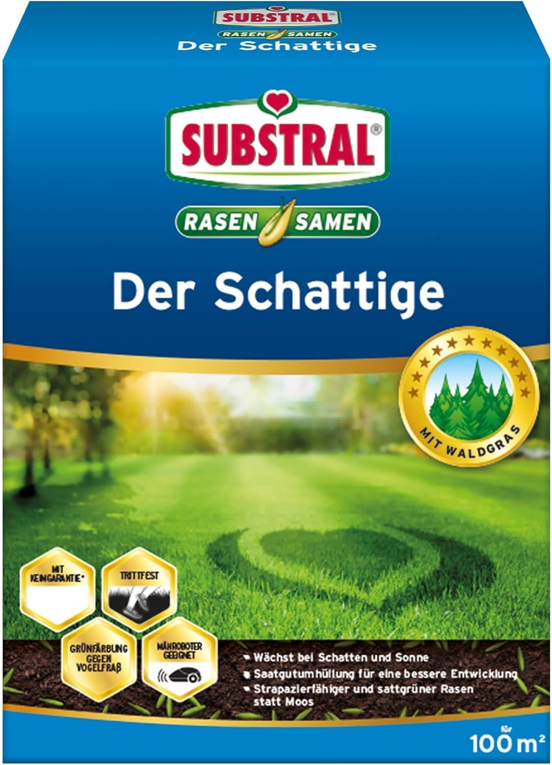 Substral Rasensamen Der Schattige Schattenrasen Premium Rasensamen für schattige Stellen 2kg für 100 m2
