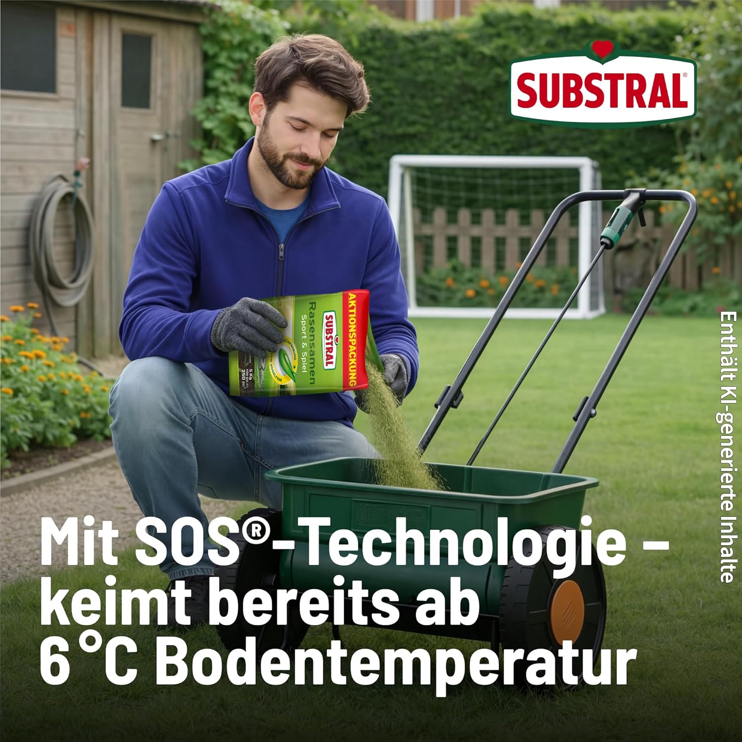 Substral Sport und Spiel Rasensamen 5kg schnell keimend für 250 m2 — Ansicht 3