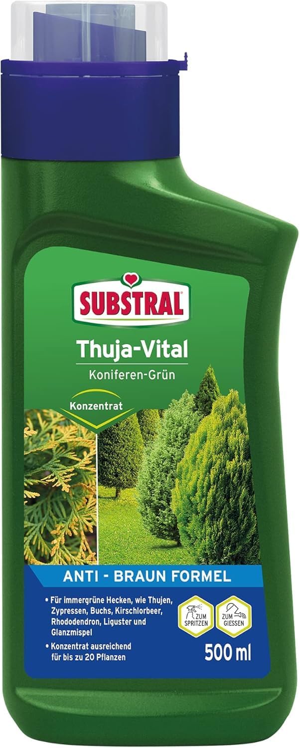 Substral Thuja - Vital 500ml Spezial - Dünger zum Spritzen und Gießen für Thujen Zypressen Buchs Kirschlorbeer o.ä.