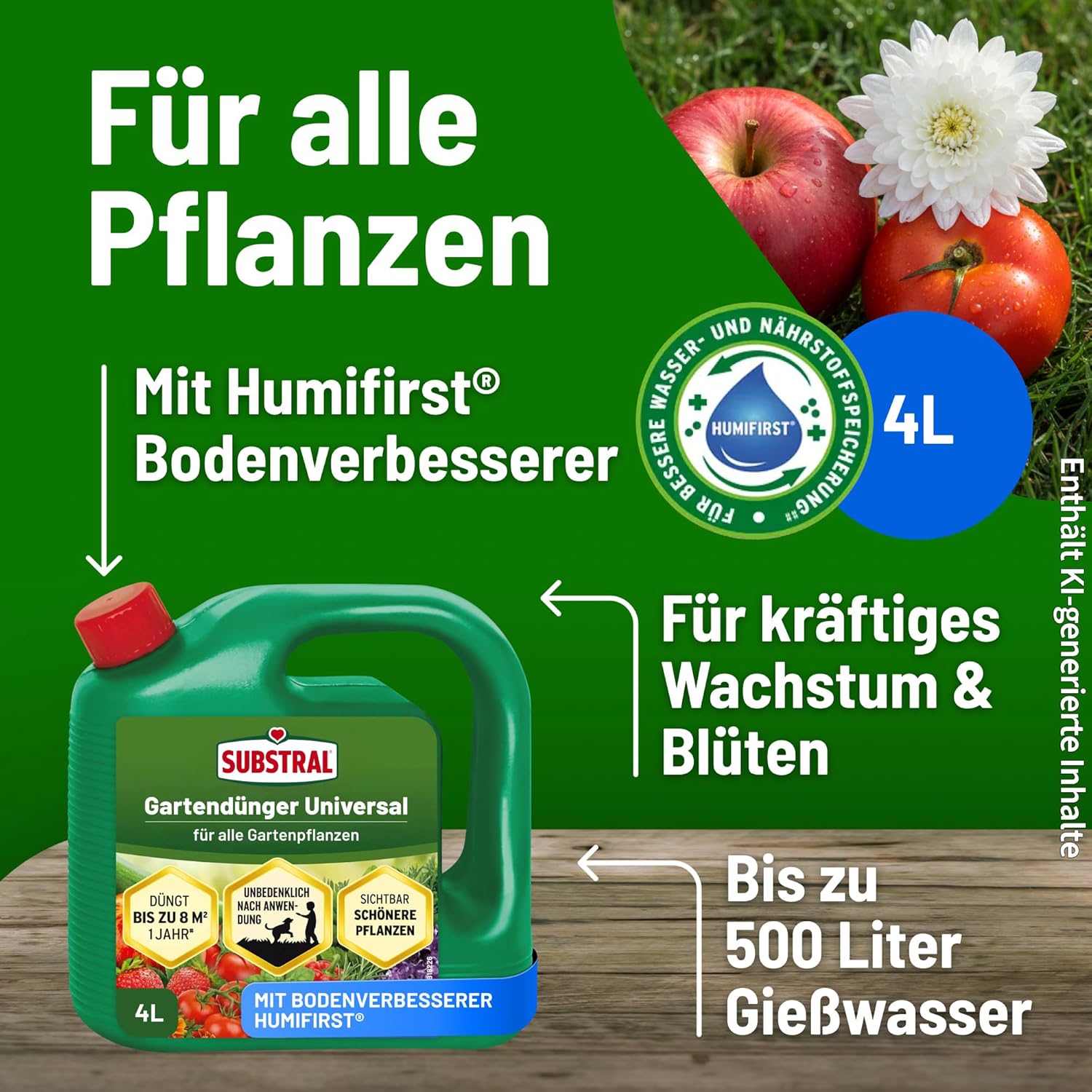 Substral Universal Flüssigdünger 4L für Gartenpflanzen, Gemüse und Rasen — Ansicht 2